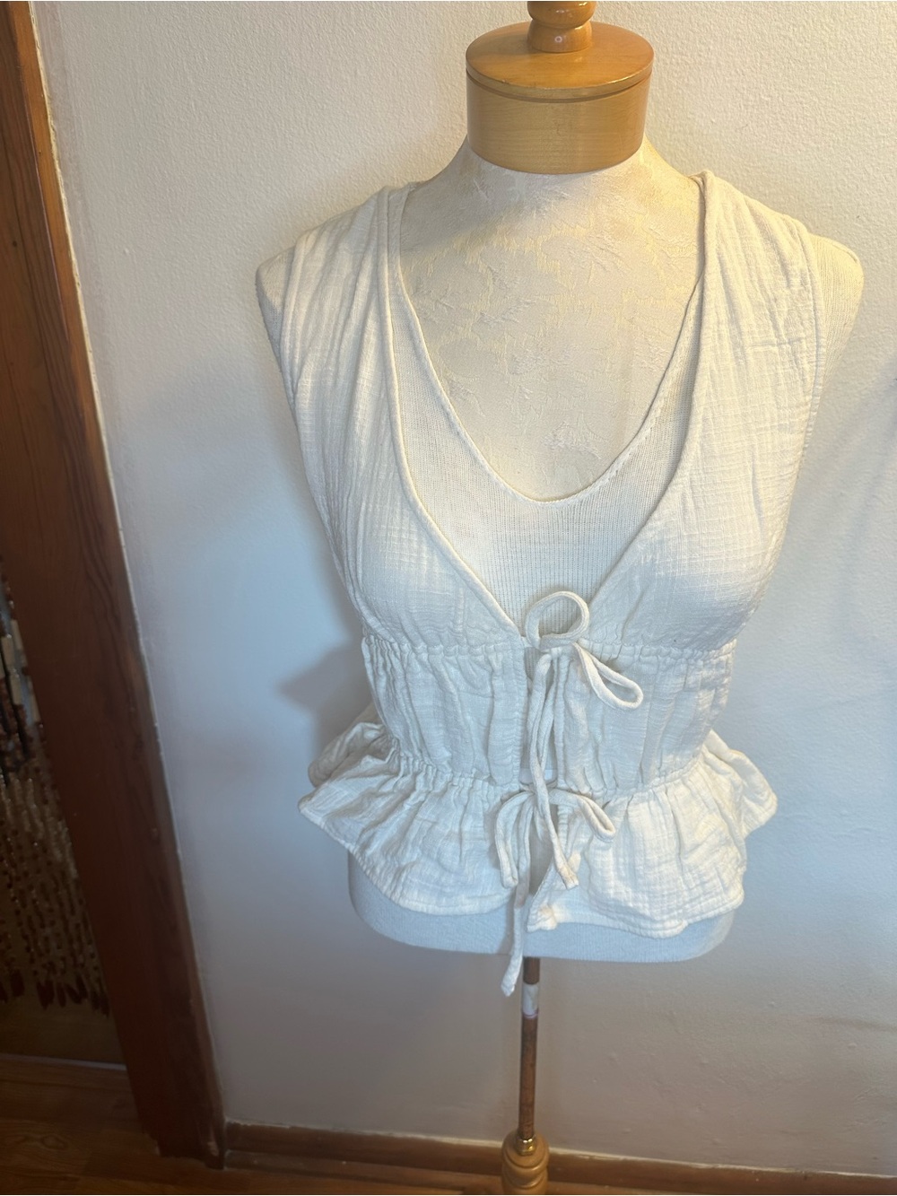Aerie Tie Front Tank Top